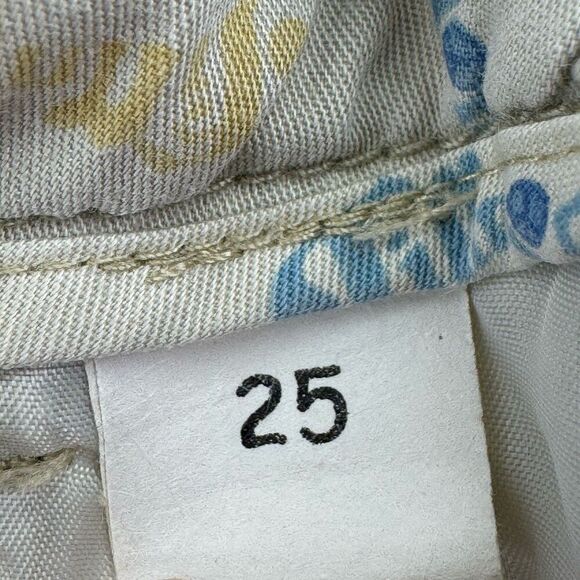 Fillmore California 100% Linen Shorts Size 25 Beige Textured Rolled Hem Boho - Picture 4 of 9